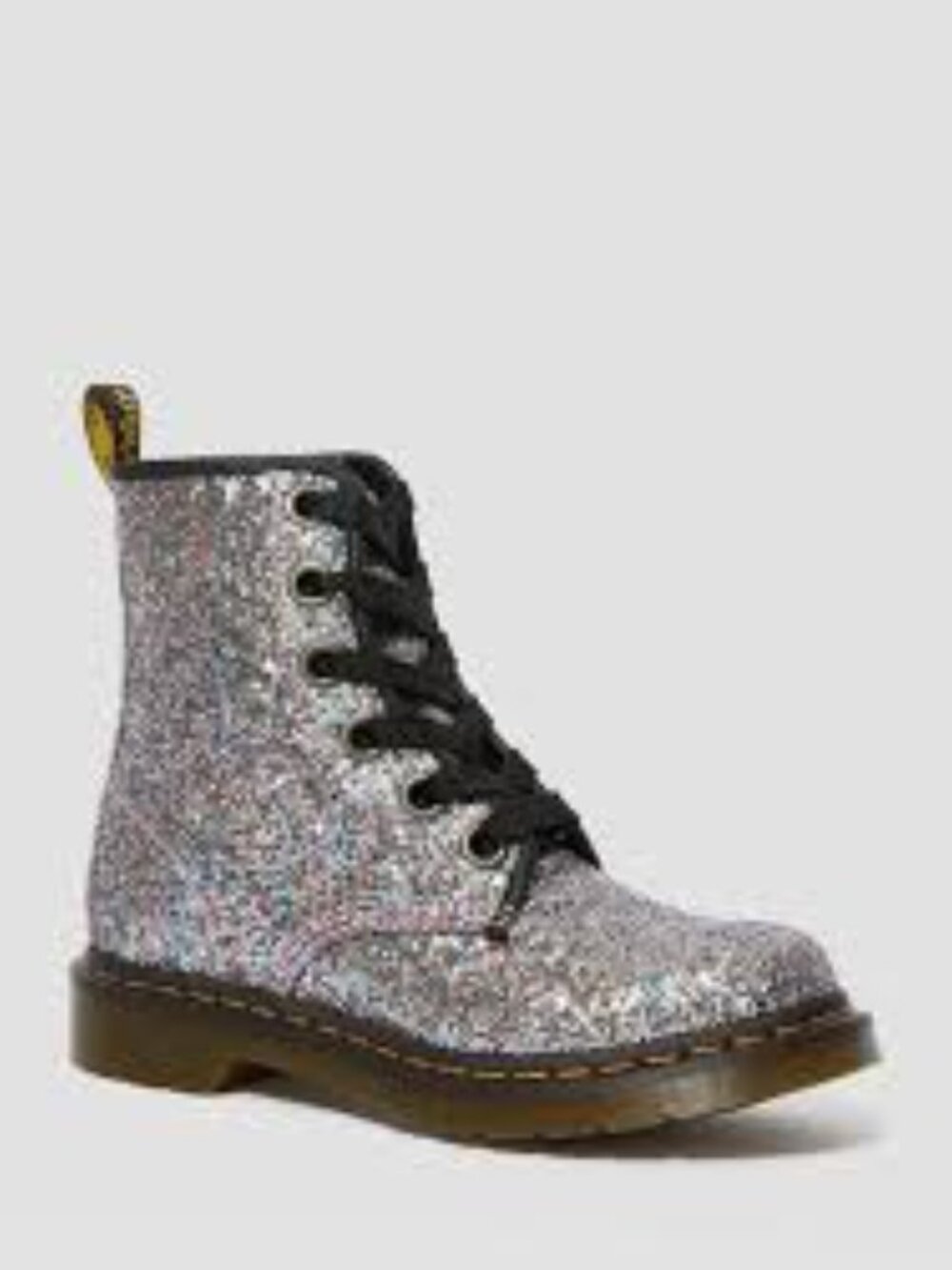 Dr. Martens Pink Glitter Lace-Up Combat Boots